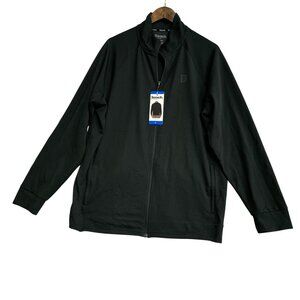 NEW Bench Urbanwear Men's L Black Sweatshirt Full Zip Mock Moisture Wicking